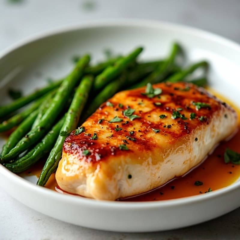 Tender Sweet Soy Glazed Chicken with Roasted Green Beans