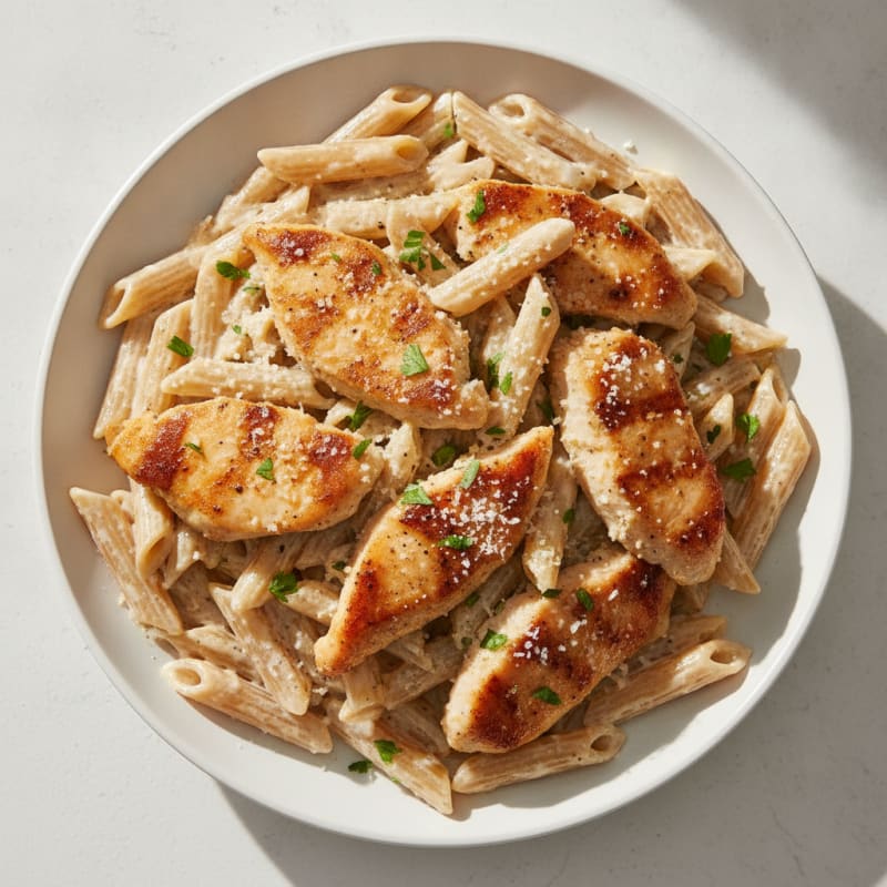 Garlic Parmesan Chicken Alfredo Pasta