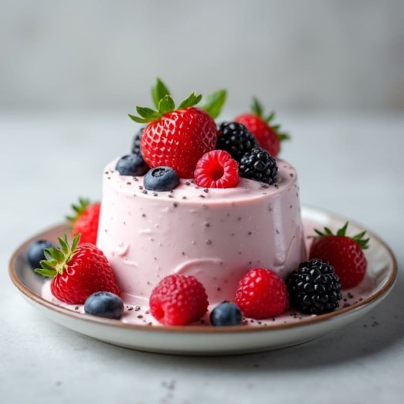 Silky Greek Yogurt Protein Mousse with Berries
