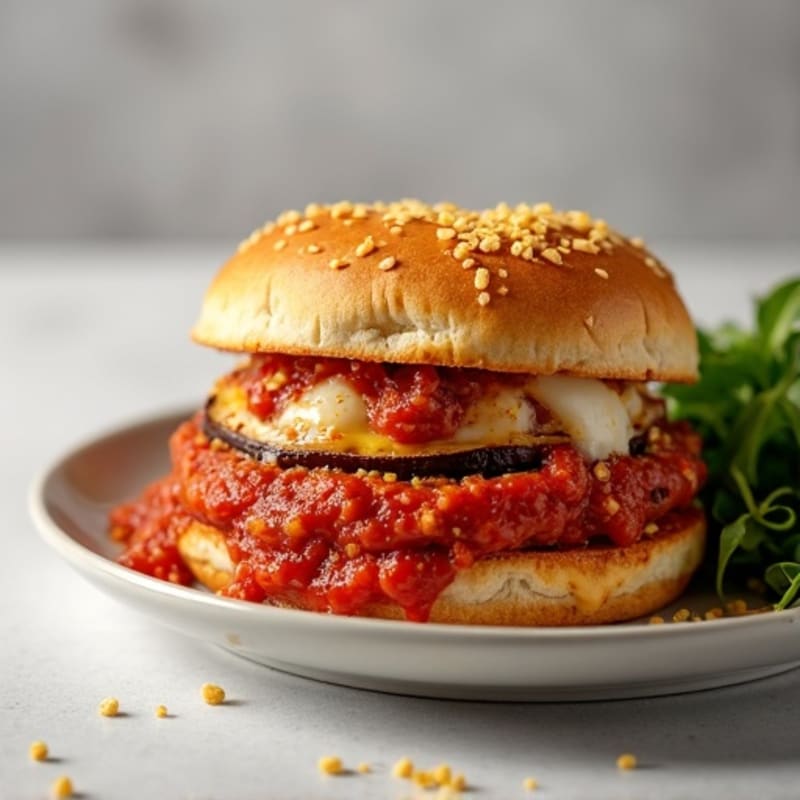 Crispy Baked Eggplant Parmesan Hero