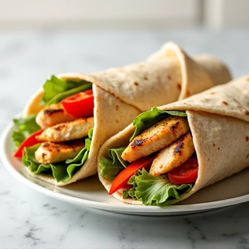 Grilled Chicken and Fresh Veggie Wrap
