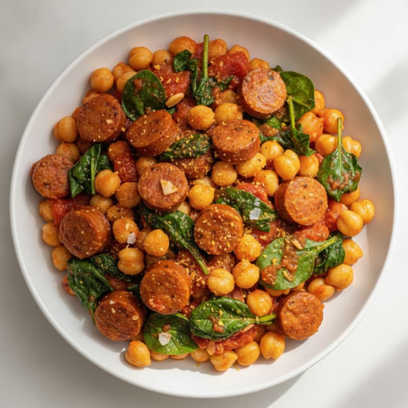 Sausage Protein Pasta with Tomato Basil