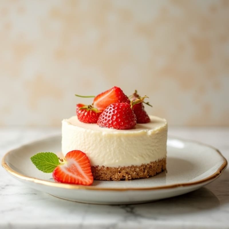 Creamy Vanilla Protein Cheesecake with Greek Yogurt