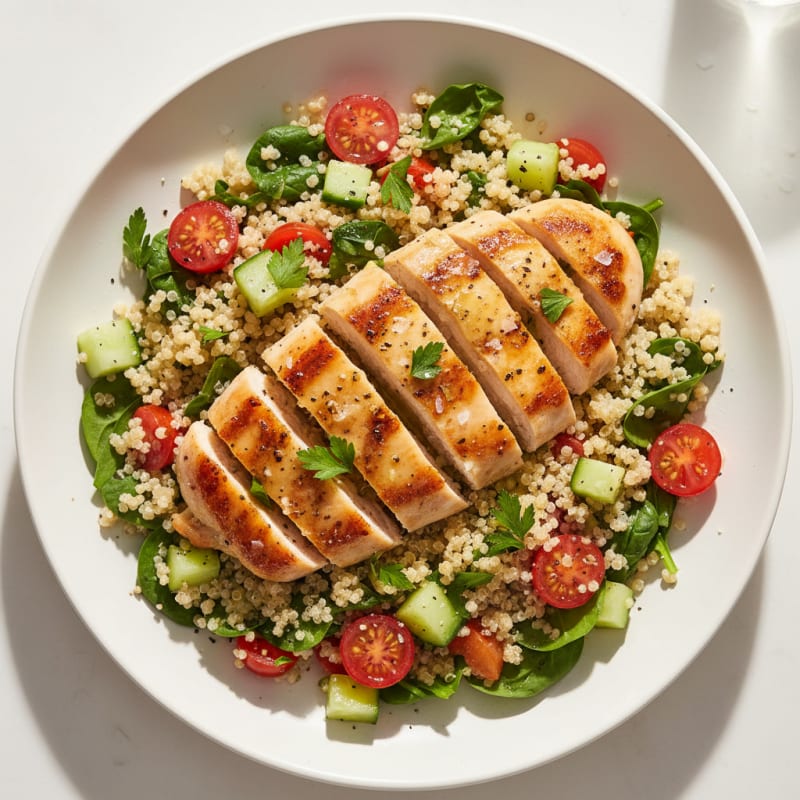 Lemon Herb Chicken and Quinoa Bowl