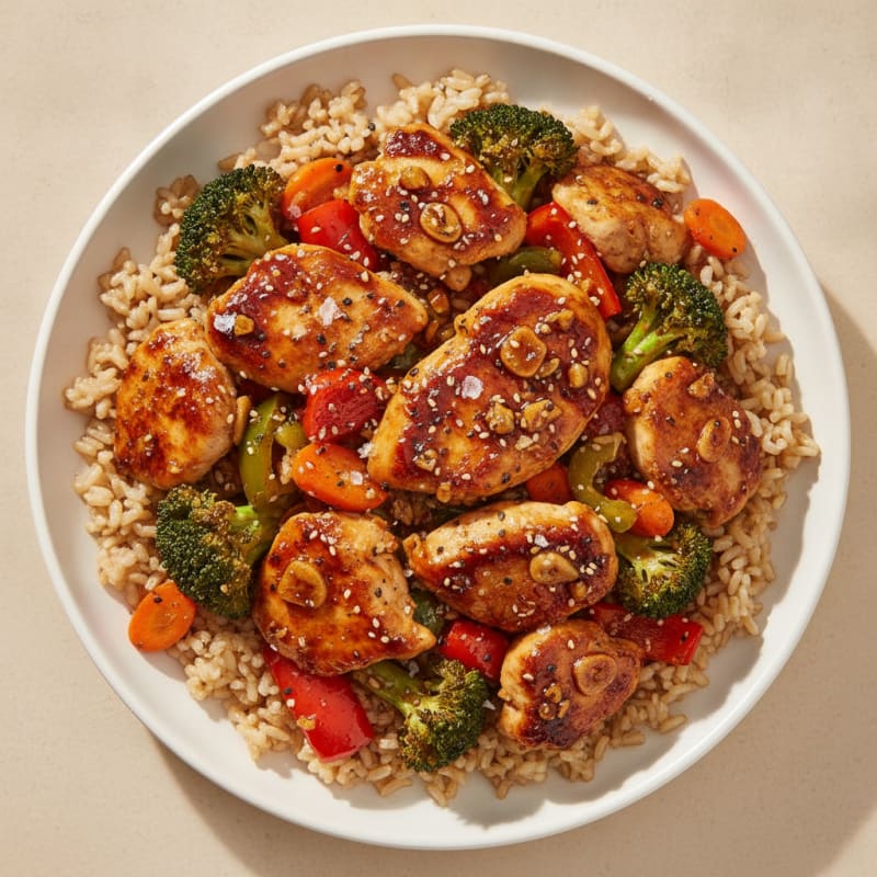 Teriyaki Chicken with Roasted Vegetables