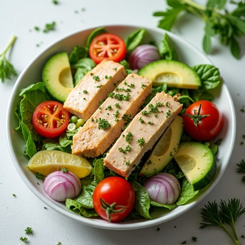 Fresh Herb Tuna Salad with Crisp Vegetables