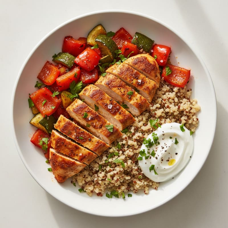 Harissa Chicken and Quinoa Bowl