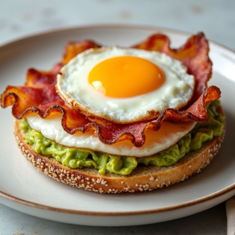 Protein-Packed Everything Bagel with Smashed Avocado and Egg