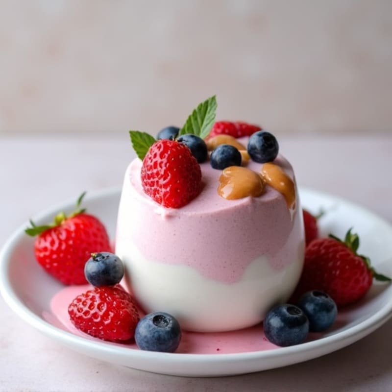 Silky Greek Yogurt Protein Mousse with Mixed Berries