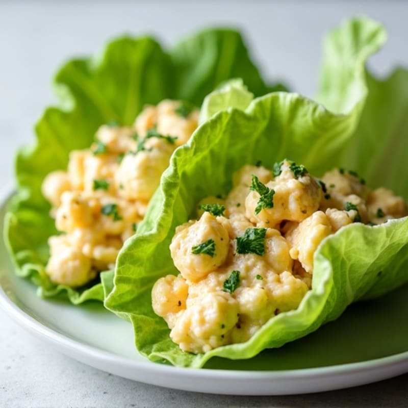 Creamy Greek Yogurt Egg Salad Lettuce Wrap