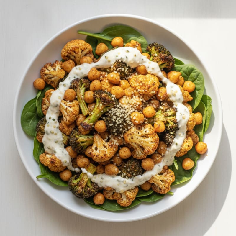 Roasted Vegetable and Chickpea Bowl