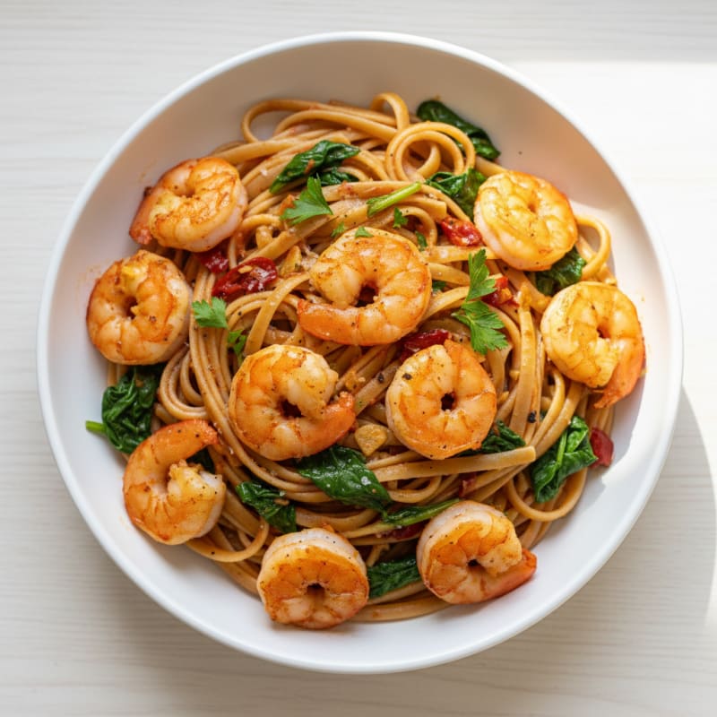 Spicy Calabrian Chili Shrimp Linguine