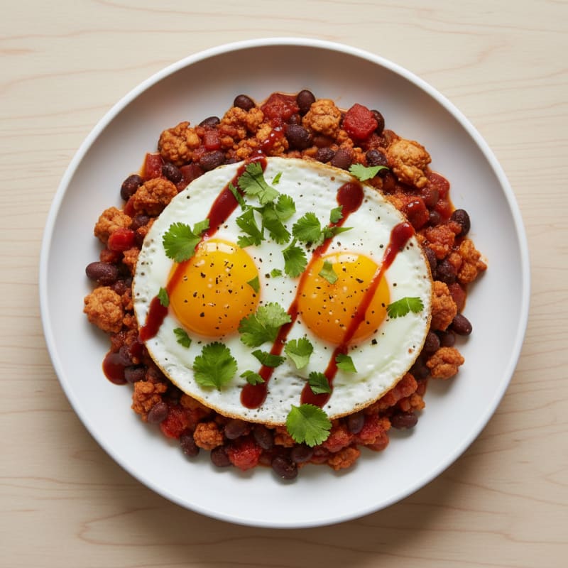 Ranch-Style Eggs with Spicy Tomato Sauce