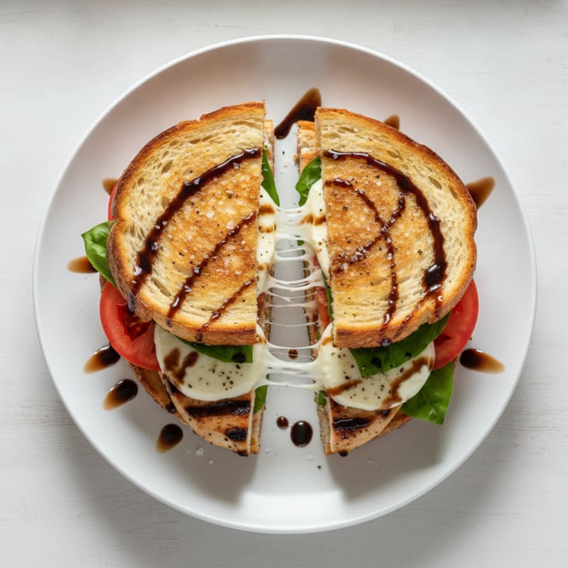 Grilled Caprese Sandwich with Balsamic Glaze