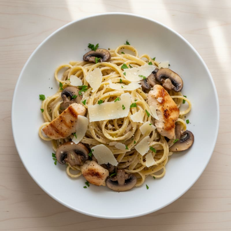 Truffle Mushroom Tagliatelle with Parmesan
