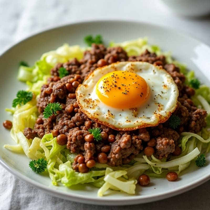 Savory Ground Beef and Cabbage Skillet