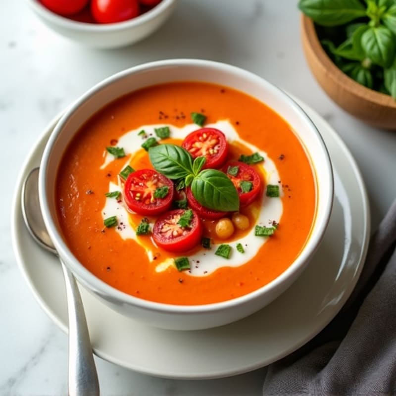 Creamy Roasted Tomato Basil Soup