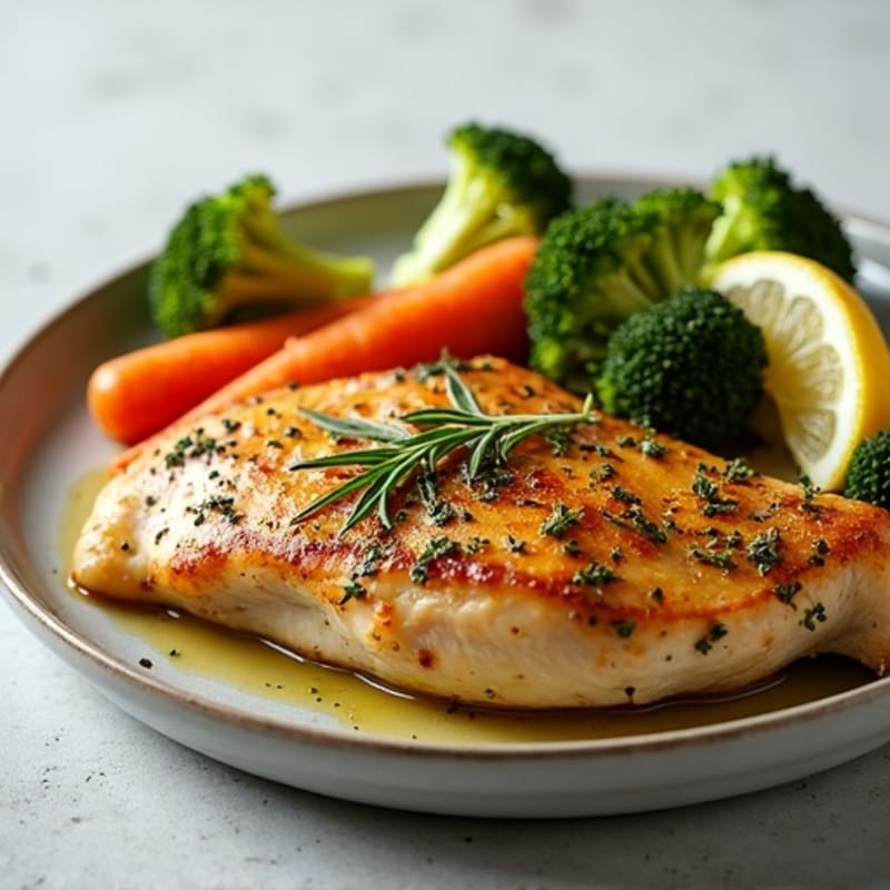 Lemon Herb Roasted Chicken with Crispy Roasted Vegetables