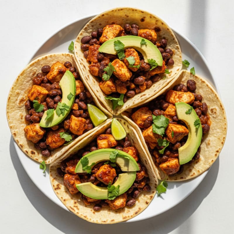 Smoky Chipotle Chicken and Black Bean Tacos