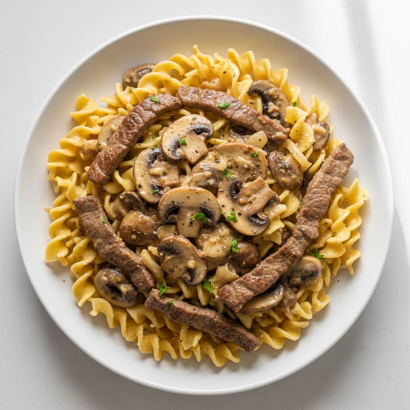 Classic Beef Stroganoff with Egg Noodles