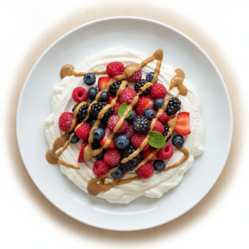 Silky Greek Yogurt Protein Mousse with Mixed Berries