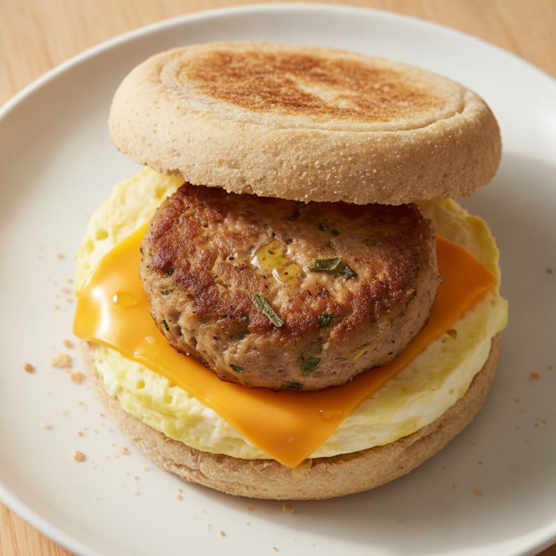 Sausage, Egg, and Cheese English Muffin