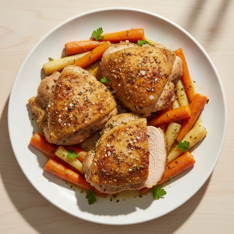 Herb-Roasted Turkey Thighs with Root Vegetables