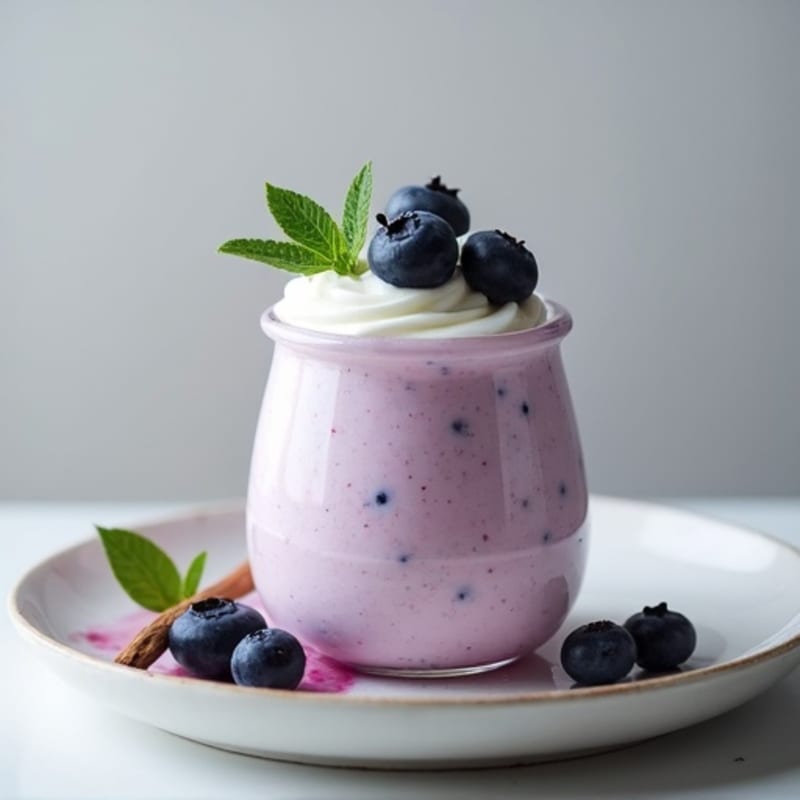 Vanilla Yogurt Protein Mousse with Blueberries