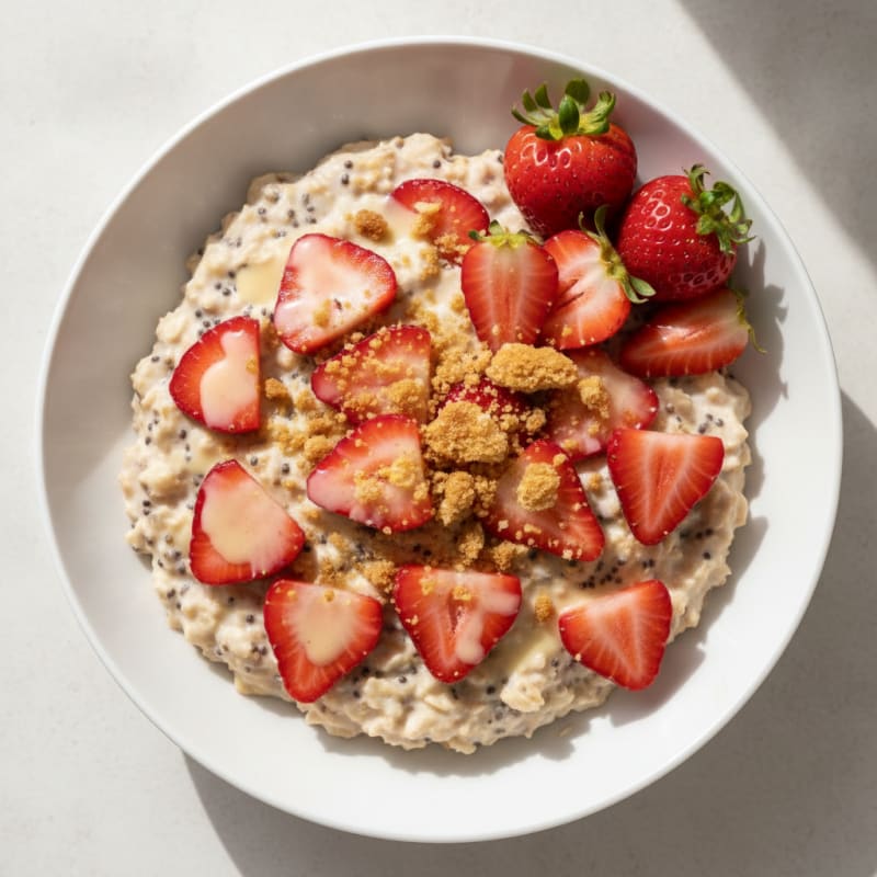 Strawberry Shortcake Overnight Oats