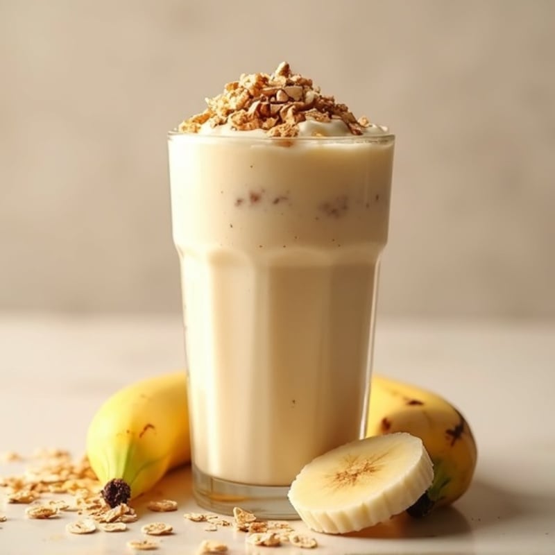 Creamy Banana Almond Butter Protein Smoothie