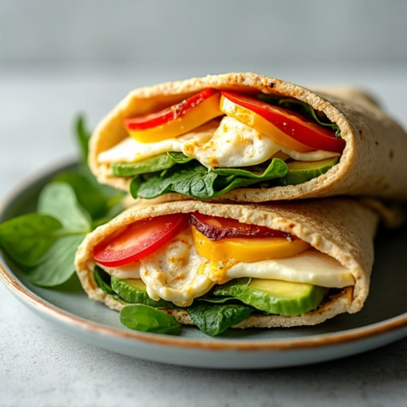 Turkey and Egg White Wrap with Spinach