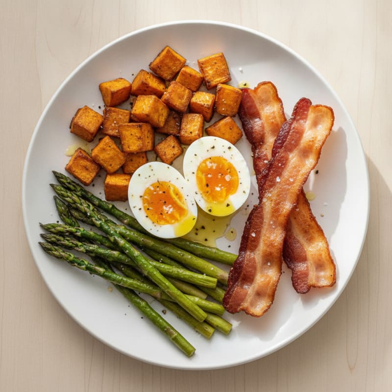 Protein-Packed Roasted Vegetable Breakfast Plate