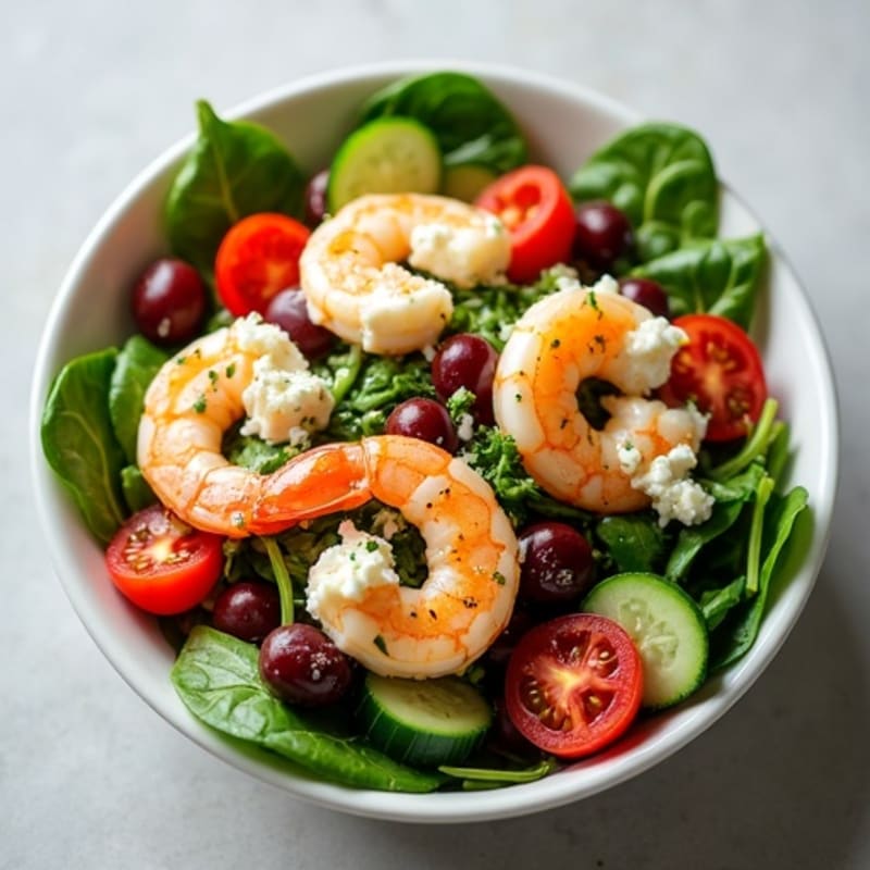 Fresh Mediterranean Chopped Salad with Herb-Marinated Feta