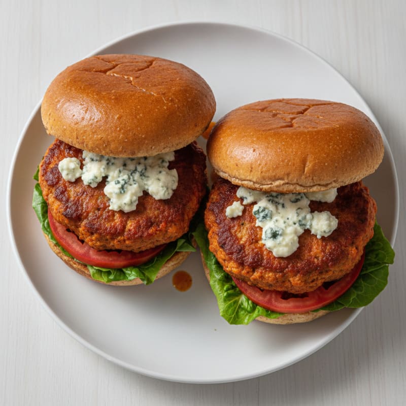 Buffalo Blue Cheese Burgers