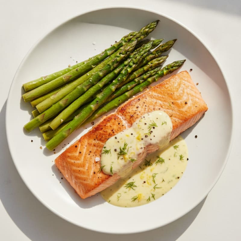 Pan-Seared Salmon with Lemon-Dill Sauce