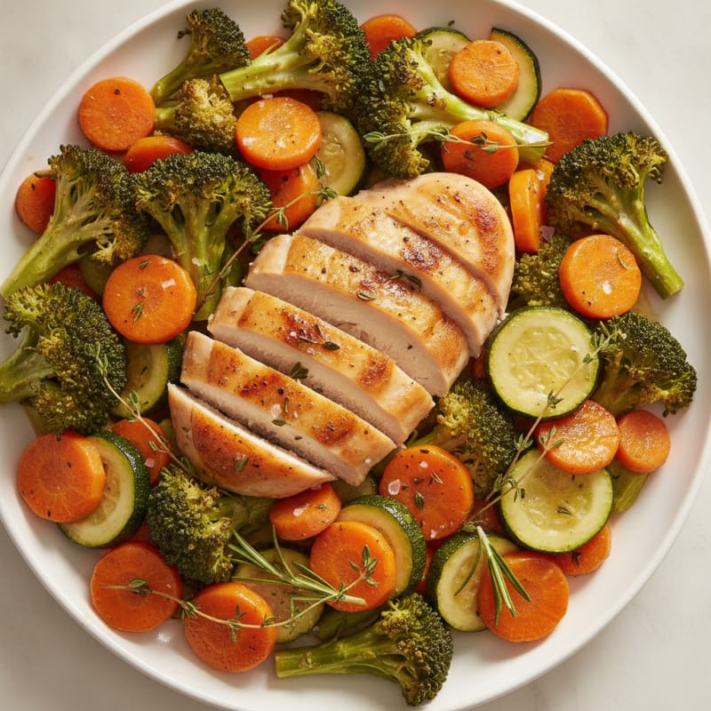 Baked Lemon Herb Chicken and Vegetables