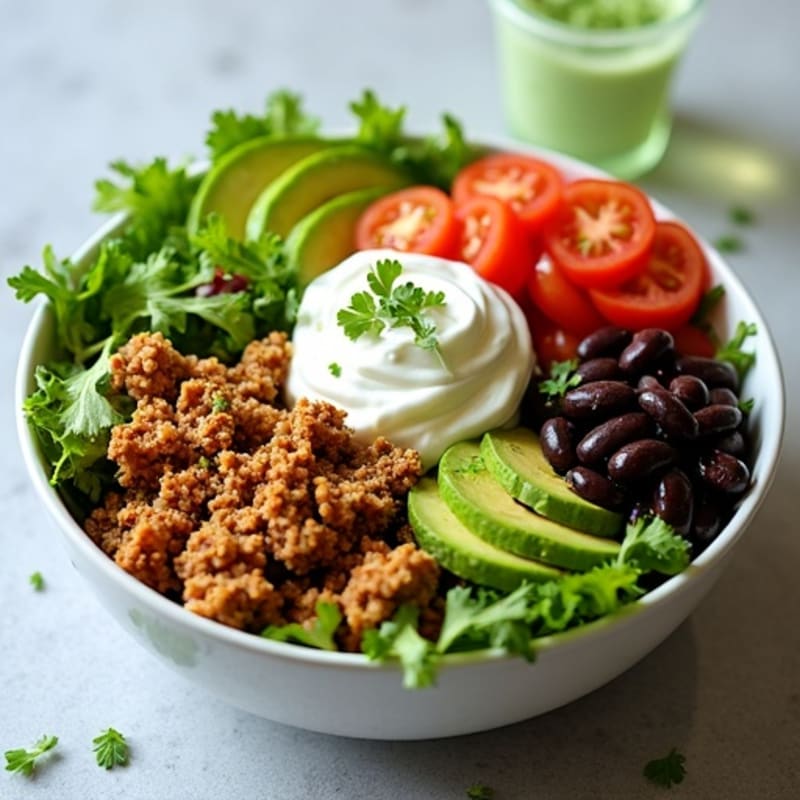 Herb-Seasoned Turkey Taco Salad Bowl