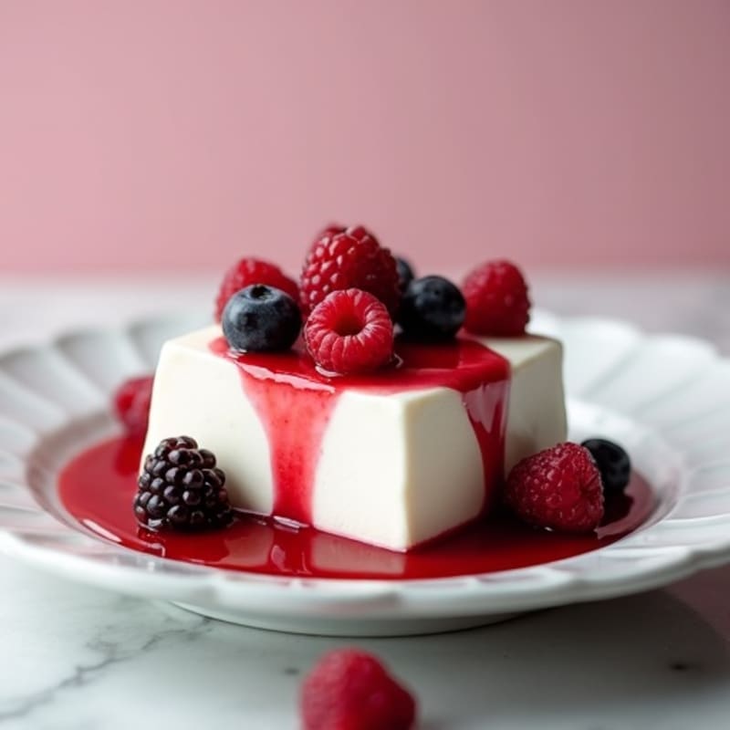 Silky Ricotta Protein Mousse with Berry Compote