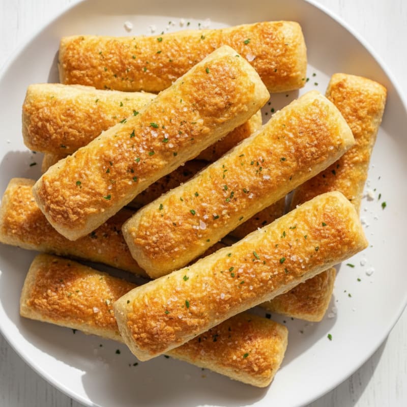 High-Protein Garlic Parmesan Breadsticks