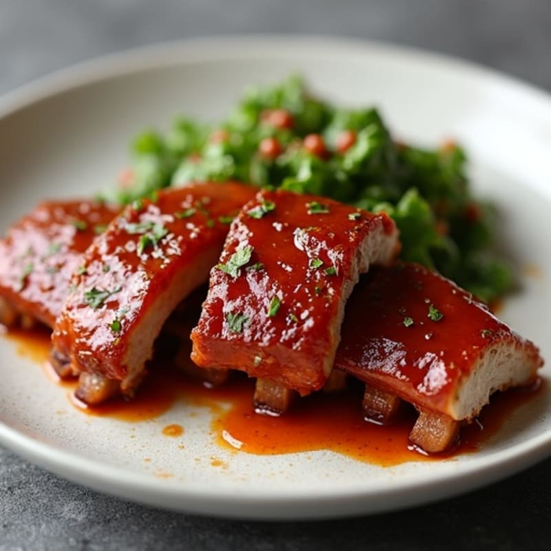 Slow-Smoked Pork Ribs with Zesty BBQ Sauce