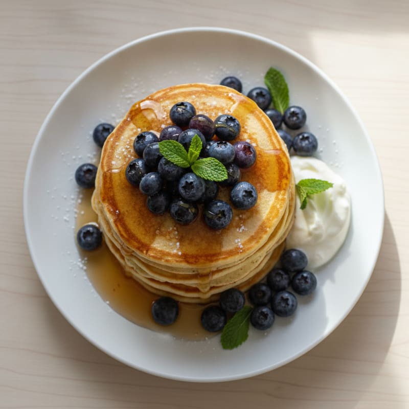 Almond Flour Pancakes with Berries