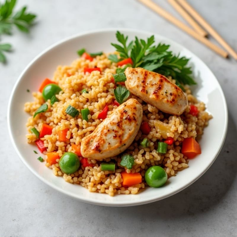 Healthy Chicken Fried Rice with Veggies