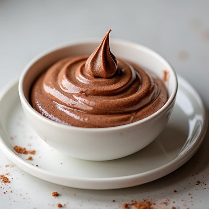 Greek Yogurt Chocolate Protein Mousse with Almond Butter Swirl