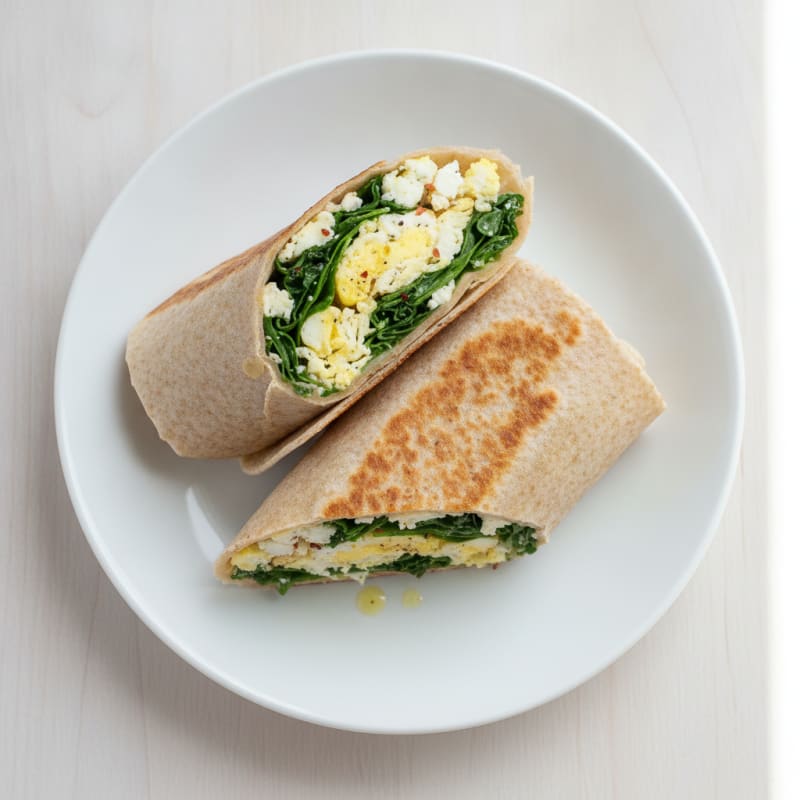 Lean Egg and Spinach Breakfast Wrap