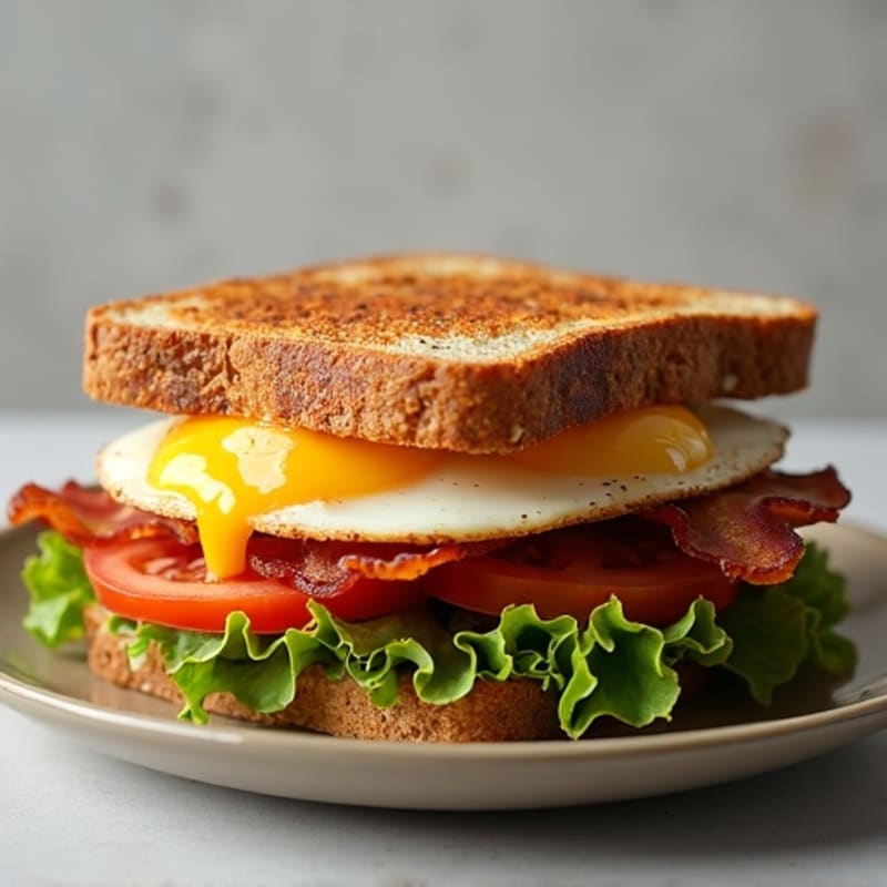 Crispy Turkey Bacon, Fresh Tomato, and Crunchy Lettuce Whole Grain Sandwich