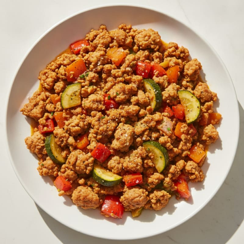 Savory Ground Turkey and Vegetable Skillet