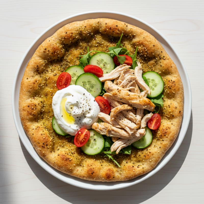 Baked Za'atar Flatbread with Sesame Seeds