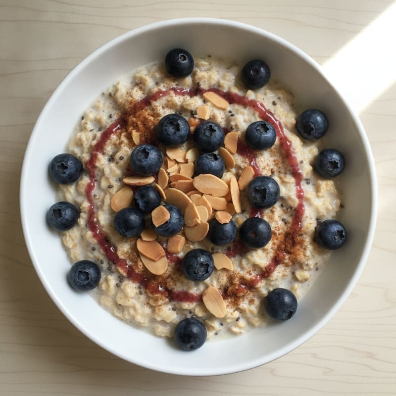 Berry-Almond Protein Overnight Oats