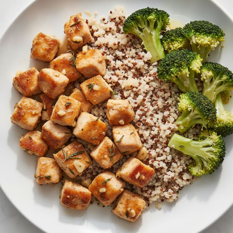 Garlic Herb Diced Chicken Breast