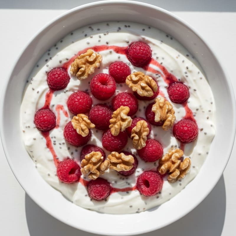 Silky Greek Yogurt Protein Pudding with Berries